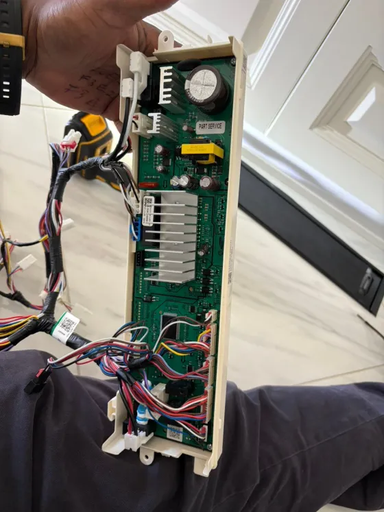 Control board and wiring harness, from a Tech Parker job