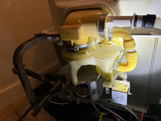 Dishwasher pump and motor, from a Tech Parker job