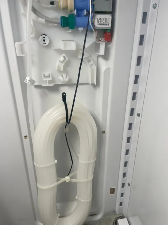 Refrigerator water line and valve, from a Tech Parker job