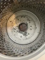 Washer basket with the agitator off, from a Tech Parker job